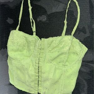 Green L.A. hearts corset